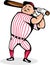 Cartoon baseball player bat