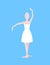 Cartoon Basic Ballet Position. Vector