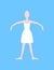 Cartoon Basic Ballet Position. Vector