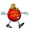 Cartoon basketball character