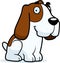 Cartoon Basset Hound Sitting