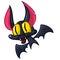 Cartoon bat. Halloween vector cute bat icon. Halloween element