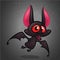 Cartoon bat. Halloween vector cute bat illustration. Halloween mascot.