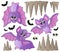 Cartoon bats collection