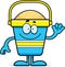 Cartoon Beach Bucket Waving