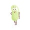 Cartoon bean character, vector legume mascot, bob