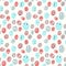 Cartoon beans seamless polka dots monsters pattern for wrapping paper and fabrics and linens and kids