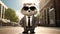 Cartoon Bear In Glasses A Ray Tracing Pop Culture Mash-up