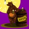 cartoon bear holding a beer. This illustration can be used as a print on T-shirts