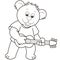 Cartoon Bear Playing a Guitar