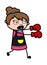 Cartoon Beautician Boxing