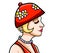 Cartoon Beautiful 1920`s Young Woman