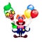 Cartoon beautiful clown