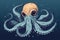 Cartoon beautiful octopus, illustration