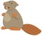 Cartoon beaver animal character