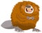 Cartoon beaver animal character