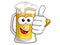 Cartoon beer mug thumb up