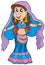 Cartoon belly dancer