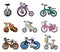 Cartoon bicycle icon