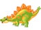 Cartoon big dinosaur Stegosaurus