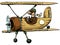 Cartoon Biplane