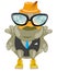 Cartoon of the bird bespectacled and suit with tie