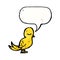 cartoon bird with speech bubble