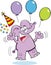 Cartoon Birthday Elephant Jumping