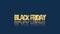 Cartoon Black Friday text on clean blue gradient