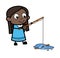 Cartoon Black Girl Fishing