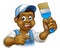 Cartoon Black Painter Decorator