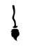 Cartoon Black And White Broom Icon Isolated