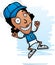 Cartoon Black Woman Coach Jumping