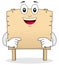 Cartoon Blank Wooden Banner Character