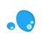 Cartoon blue dripping water drop and liquid icon. Shape water is splashing, flowing and water droplet. Clean and fresh aqua and