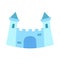 Cartoon blue fairytale castle gate