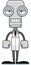 Cartoon Bored Scientist Robot