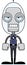 Cartoon Bored Spaceman Robot