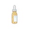 Cartoon bottle of serum with oil like liquid and dropper for cosmetic beauty and skin care
