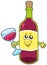 Cartoon bottle of wine