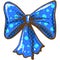 Cartoon bowtie vector, bow tie ribbon blue dotted