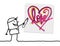 Cartoon Boy Drawing a Sketchy Heart