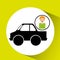 Cartoon boy icon pickup truck icon design