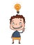 Cartoon boy and pointing cartoon illustration illustration white background