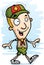 Cartoon Boy Scout Walking
