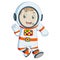 Cartoon boy wearing astronaut costume