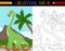 Cartoon brachiosaurus coloring book