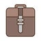 cartoon briefcase document business with strap