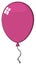 Cartoon Bright Violet Balloon