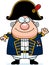 Cartoon British Admiral Waving